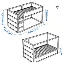 Struttura letto Kura Ikea e tenda