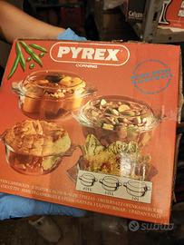 Set 3 casseruole pyrex con coperchio