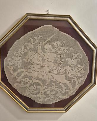 quadro ricamato a mano vintage