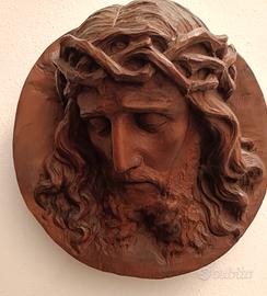 Volto Cristo dolente scultura altorilievo