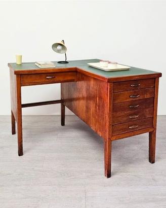 Scrivania dattilo ad L vintage