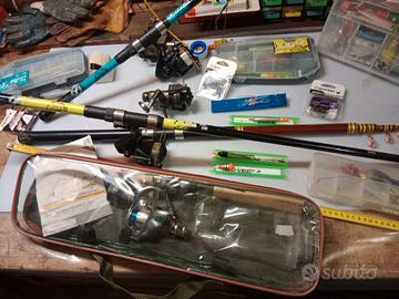 Lotto di 4 canne da pesca Decathlon per acqua dolc