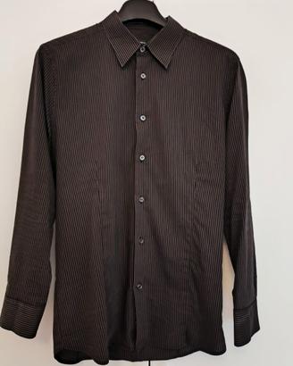 Camicia Elegante Gazzarini uomo nera/marrone
