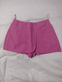 Gonna pantaloncino Zara rosa/fucsia