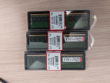 Memoria Ram Ddr4  quattro pezzi