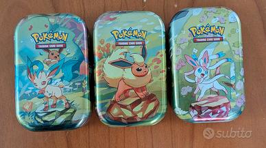 Mini tin pokemon con adesivo/moneta