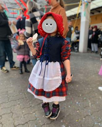 Costume di Carnevale Rosso 3anni, 4 anni, 5 anni