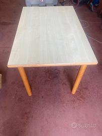 Tavolo tavola cucina + prolunga da 40 cm 80x120