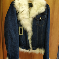 Giubbotto jeans con pelliccia