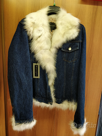 Giubbotto jeans con pelliccia