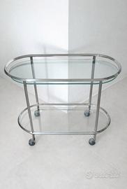 carrello bar anni 60 70 in cristallo 