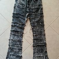 Jeans Justwest tg 42  con zip fondo gamba Y2K