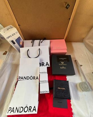 Lotto 11 pezzi scatole vuote Pandora Versace Prada