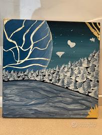 Quadro Astratto dipinto a mano