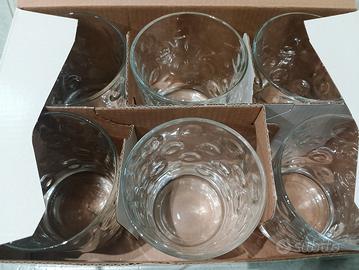 confezione 6 bicchieri nuovi cucina pranzo
