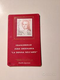 Tessera Filatelica Donna nell'arte 800 lire