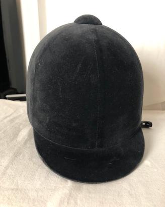 Casco  da equitazione velluto nero tg57/7