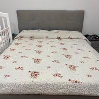 letto matrimoniale contenitore ecopelle