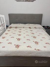 letto matrimoniale contenitore ecopelle