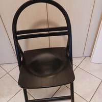 6 sedie pieghevoli in legno – colore nero