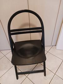 6 sedie pieghevoli in legno – colore nero