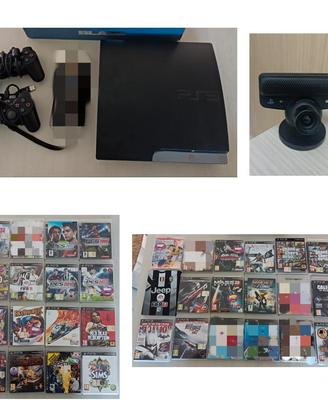 PS3 con 2 Joypad, 28 giochi e telecamera 