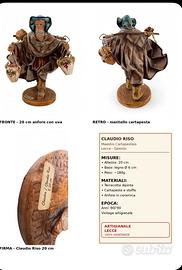 Statuina presepe con anfore artigianato leccese