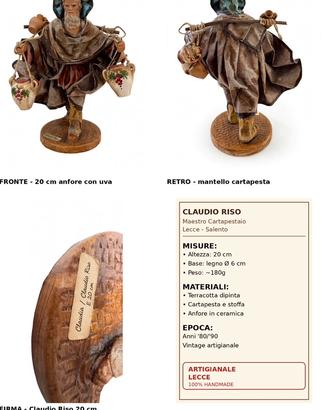 Statuina presepe con anfore artigianato leccese