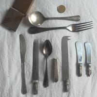 Posate placcate argento e manico placcato argento