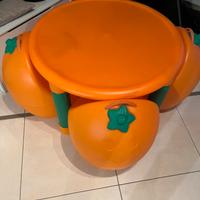 Tavolo e 4 sedie Chicco arancia
