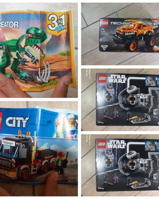 Lego con istruzioni, senza scatola. 