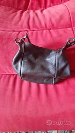 Borsa cor marrone scuro in vera pelle 
