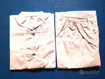 TAI CHI KUNG-FU divisa uniforme tuta bianca