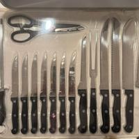 Set 15 Coltelli da cucina in acciaio