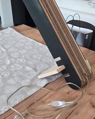 lampada design legno + cartone