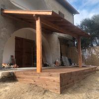 Veranda in legno lamellare