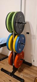 set pacco pesi con bilanciere Ez e Olimpico