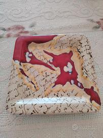 posacenere svuotatasche artistico, ceramica Sicily