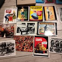 storiche cartoline Levis + targhette Lee