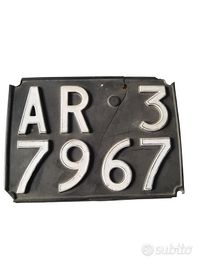 Targa 5 numeri anni '60