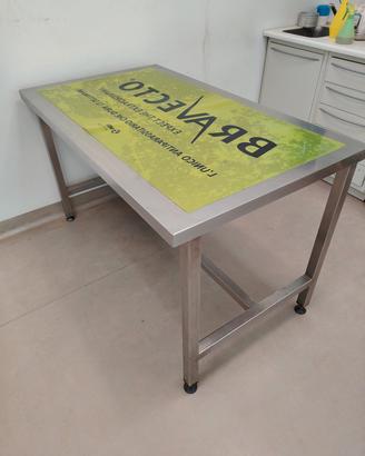 tavolo da visita acciaio inox