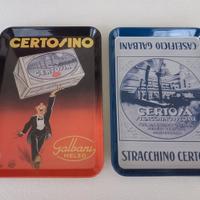 2 vassoietti pubblicità Certosino-Certosa Galbani