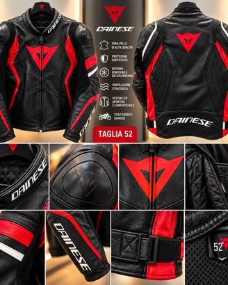 Giacca moto Dainese Avro 4 in pelle – TG 52