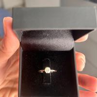 In oro rosa 14k con diamante naturale 0,56 carati