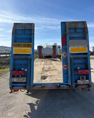 Carrello rimorchio trasporto cose con rampe di salita PT7/L