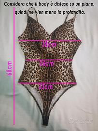 Body taglia S/M leopardato