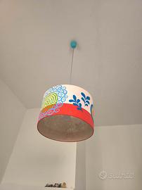 Lampadario a sospensione con paralume 40x25