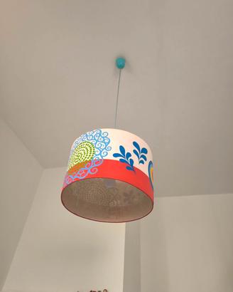 Lampadario a sospensione con paralume 40x25