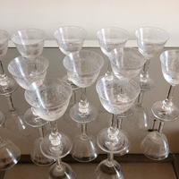 12 Calici liquorecristallo intarsiato primi 900
