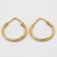 Orecchini cerchio tubolare oro giallo 18kt E.105